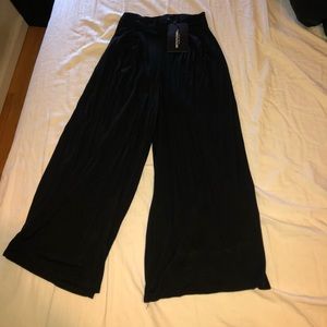 Black cotton culottes